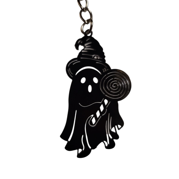 Hand Crafted Accessories - Lollipop Ghost Keychain